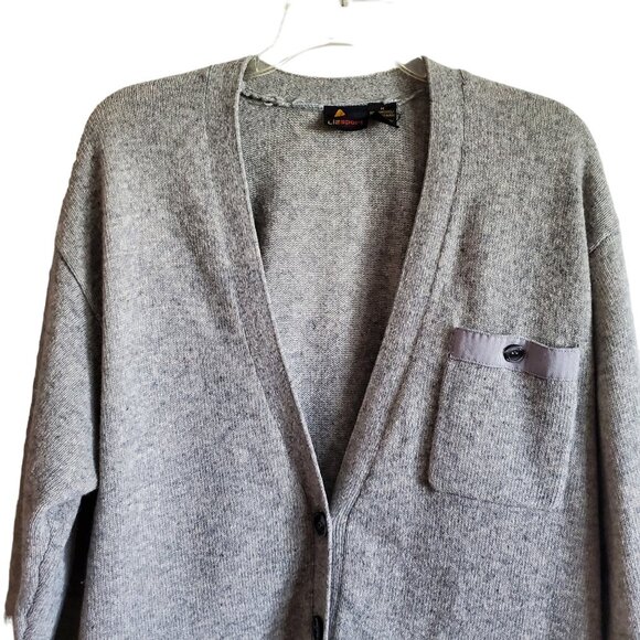 Liz Sport Lambs Wool Blend Grandpa Core Cardigan with Pockets - Picture 3 of 15